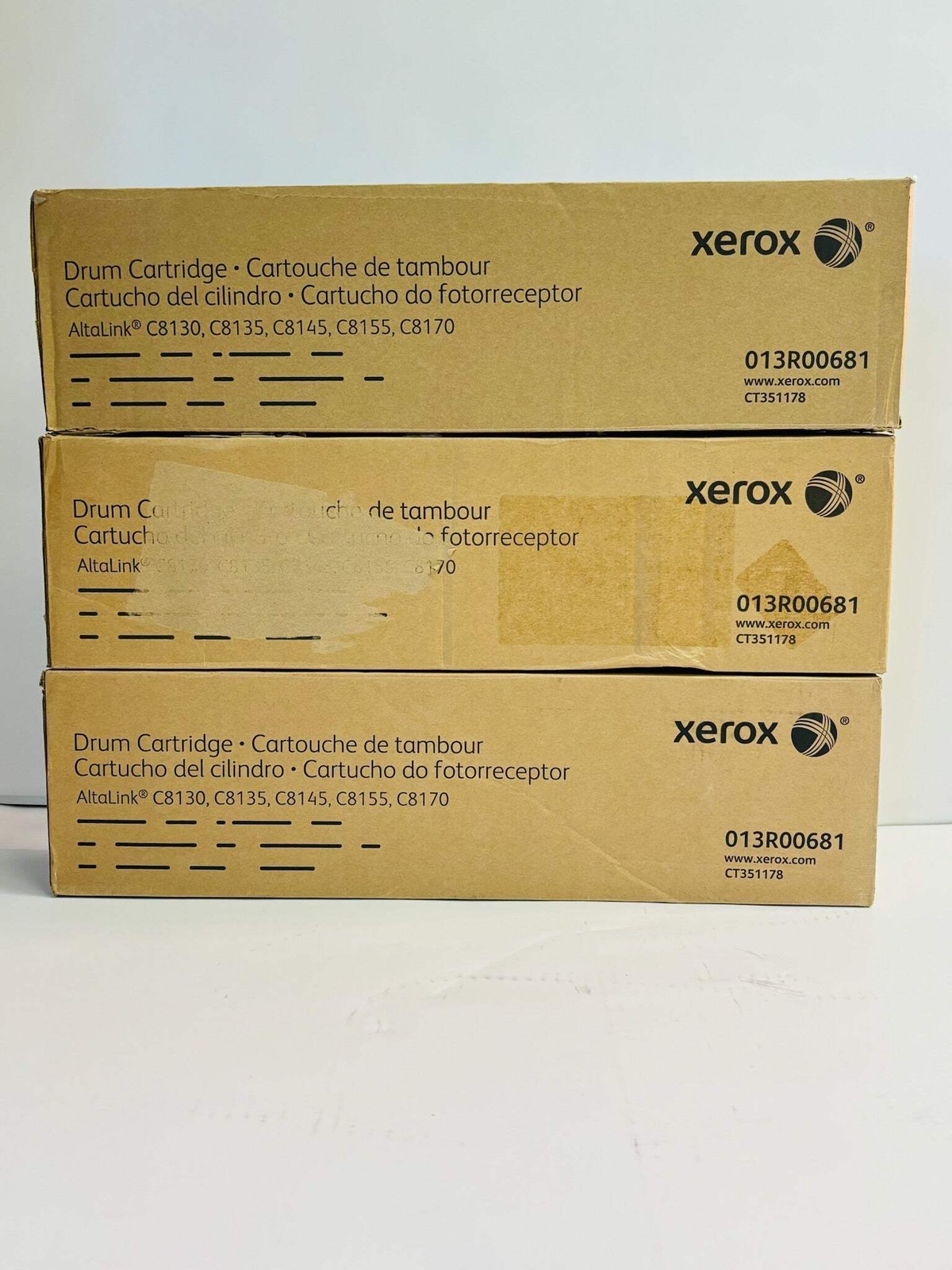 3 Open Seal Genuine Xerox AltaLink C8130,C8135,C8145 Drum Cartridge 013R00681