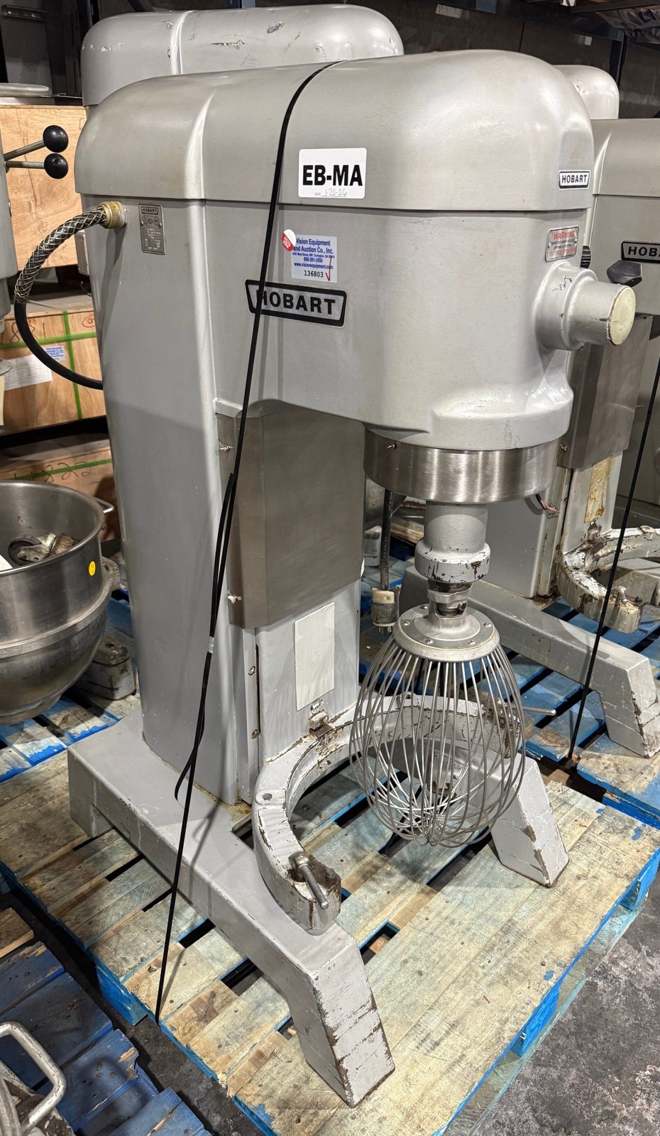 HOBART H600T COMMERCIAL 60 QT BAKERY DOUGH MIXER W/ WHISK ATTACHMENT ONLY