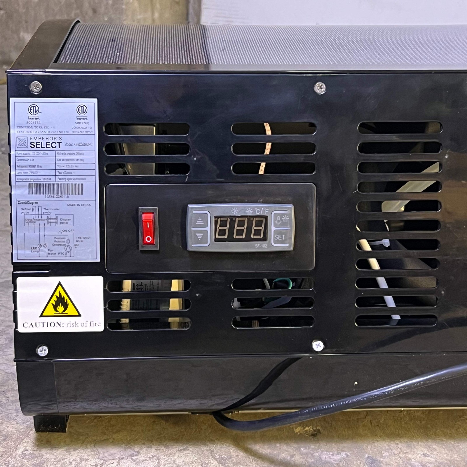 EMPEROR'S SELECT CSD-60 Countertop Refrigerated Sushi Display Case 115V 1/6HP Sz