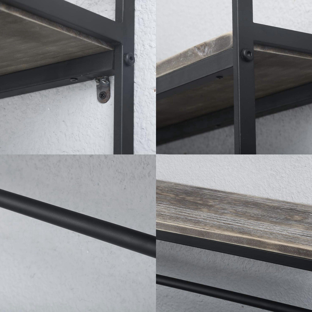 Towel Rack with Towel Bar 2-Tier 24 Bathroom Shelves Wall Mounted Easy Install