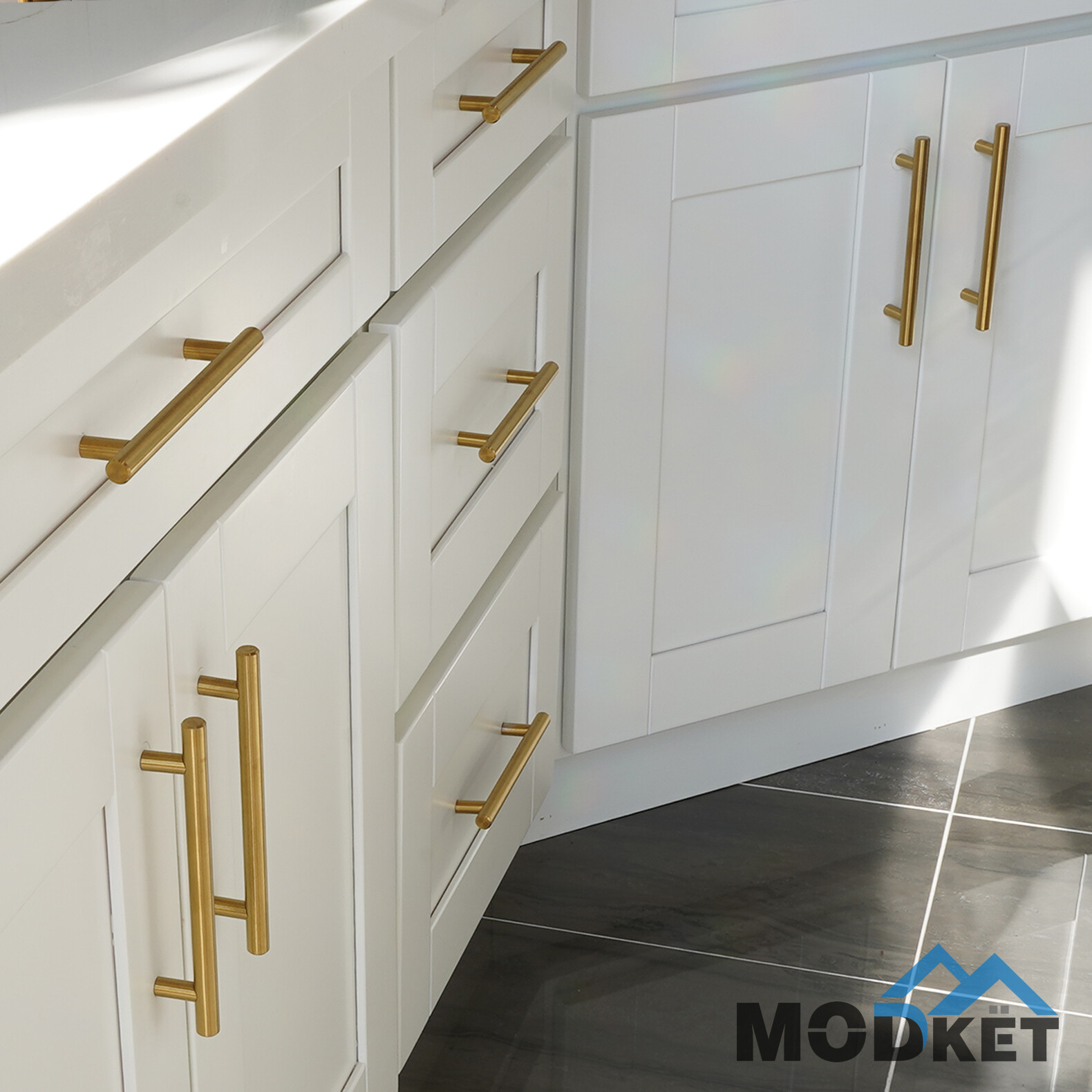 Gold Brushed Satin Brass Stainless Steel Bar Pulls Kitchen Cabinet Handles Knobs
