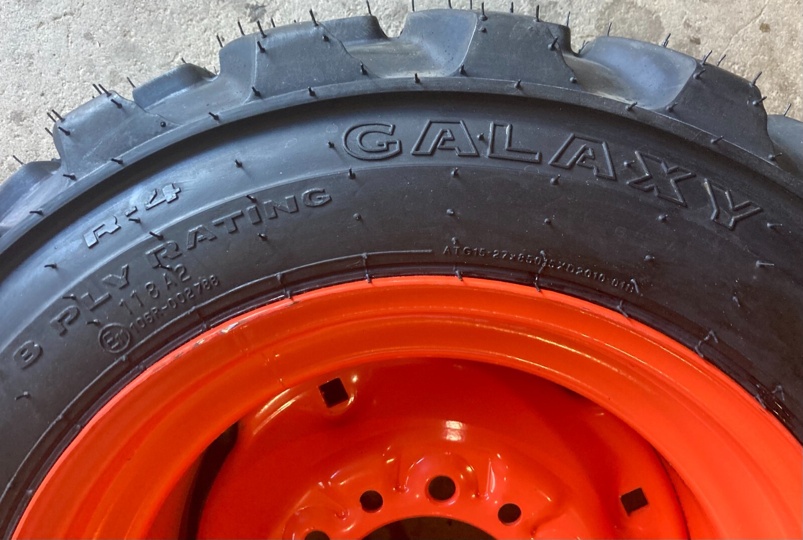 Pair of 2 NEW 27X8.50-15 6 lug Tires & Rims for Kubota Tractor & more-27-8.50-15