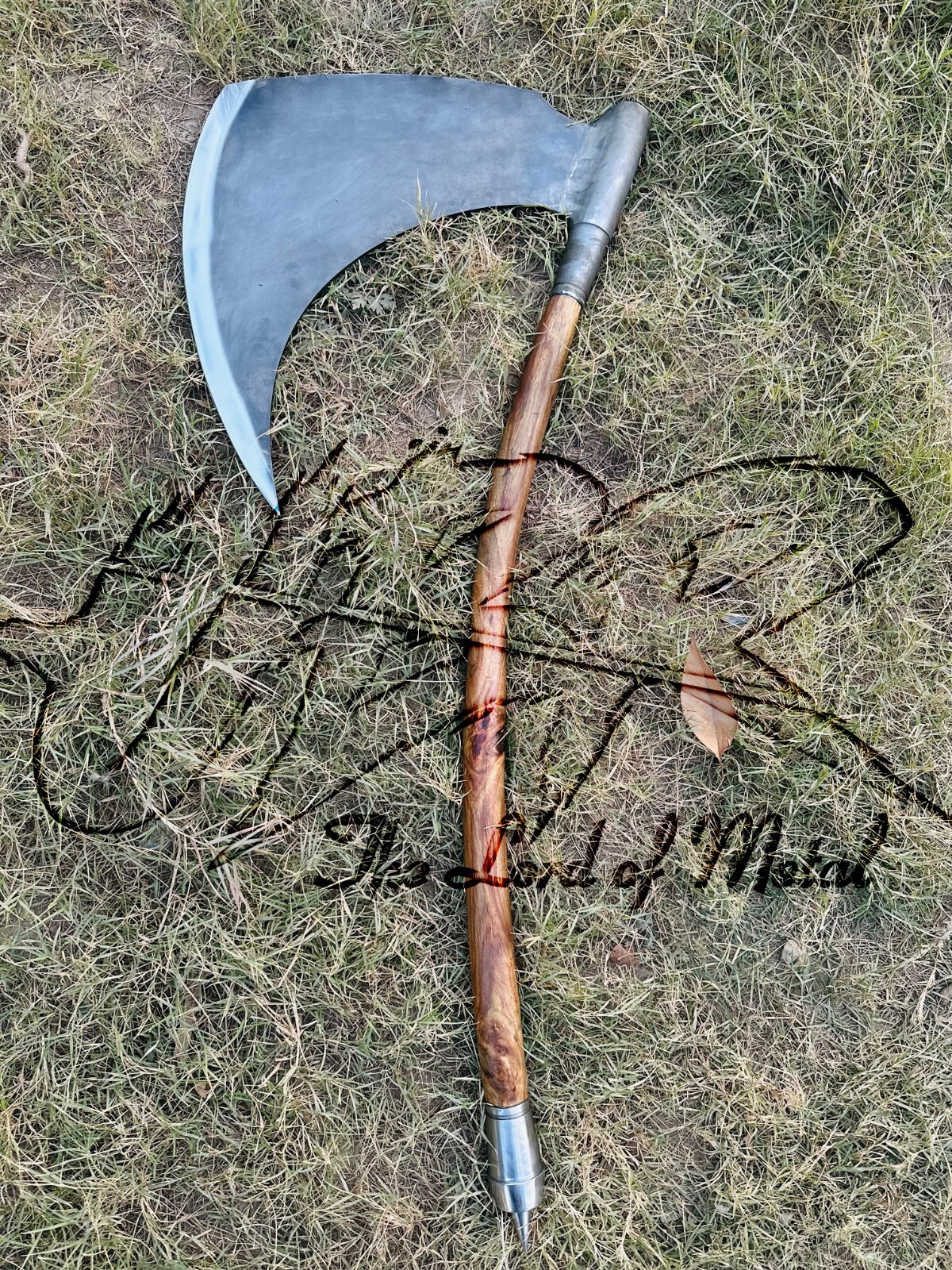 Death Dealer Axe Hand Forged Replica With Leather Sheath Best Gift For Halloween