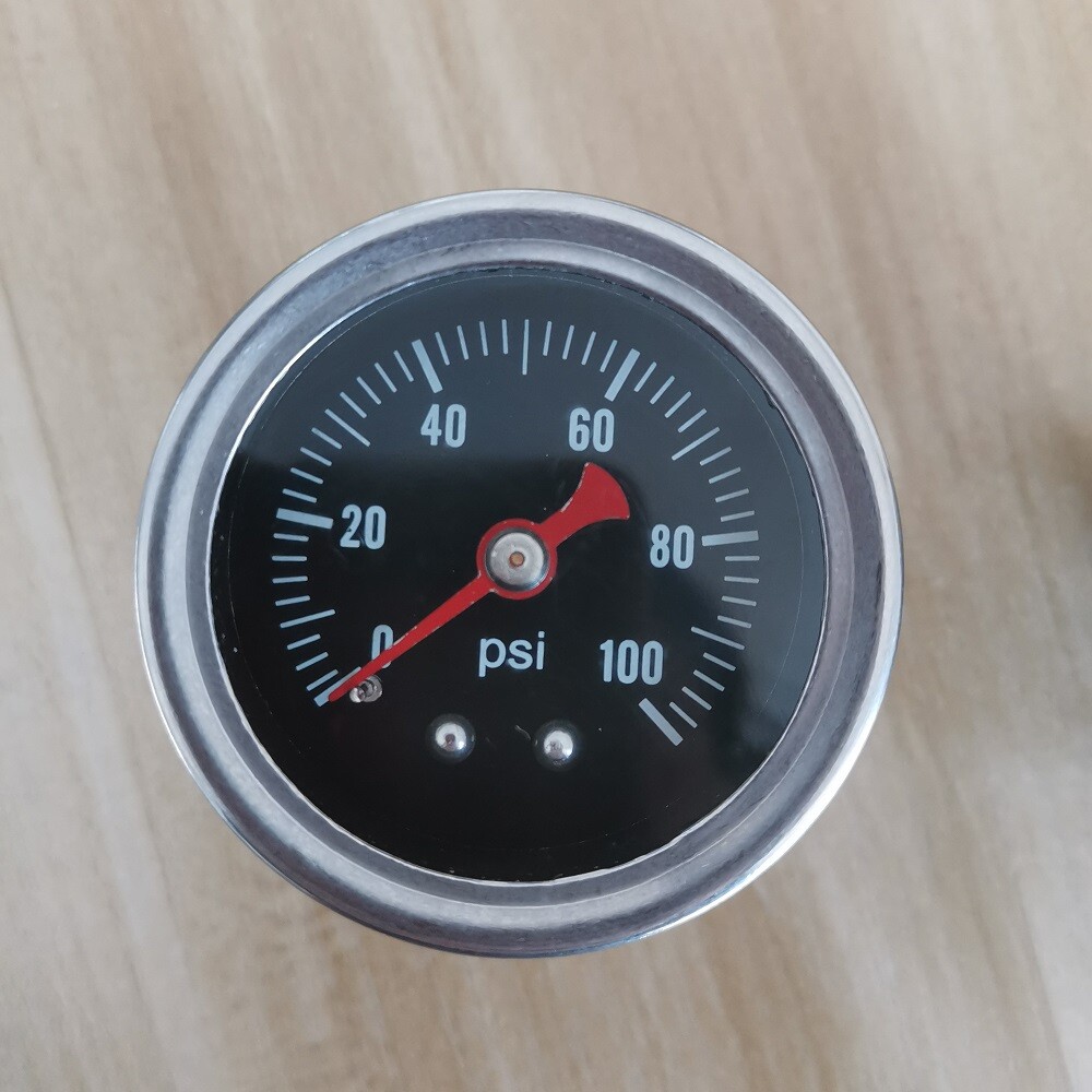 Universal Fuel Pressure Gauge Liquid 0-100psi Oil Pressure Gauge 1/8" NPT
