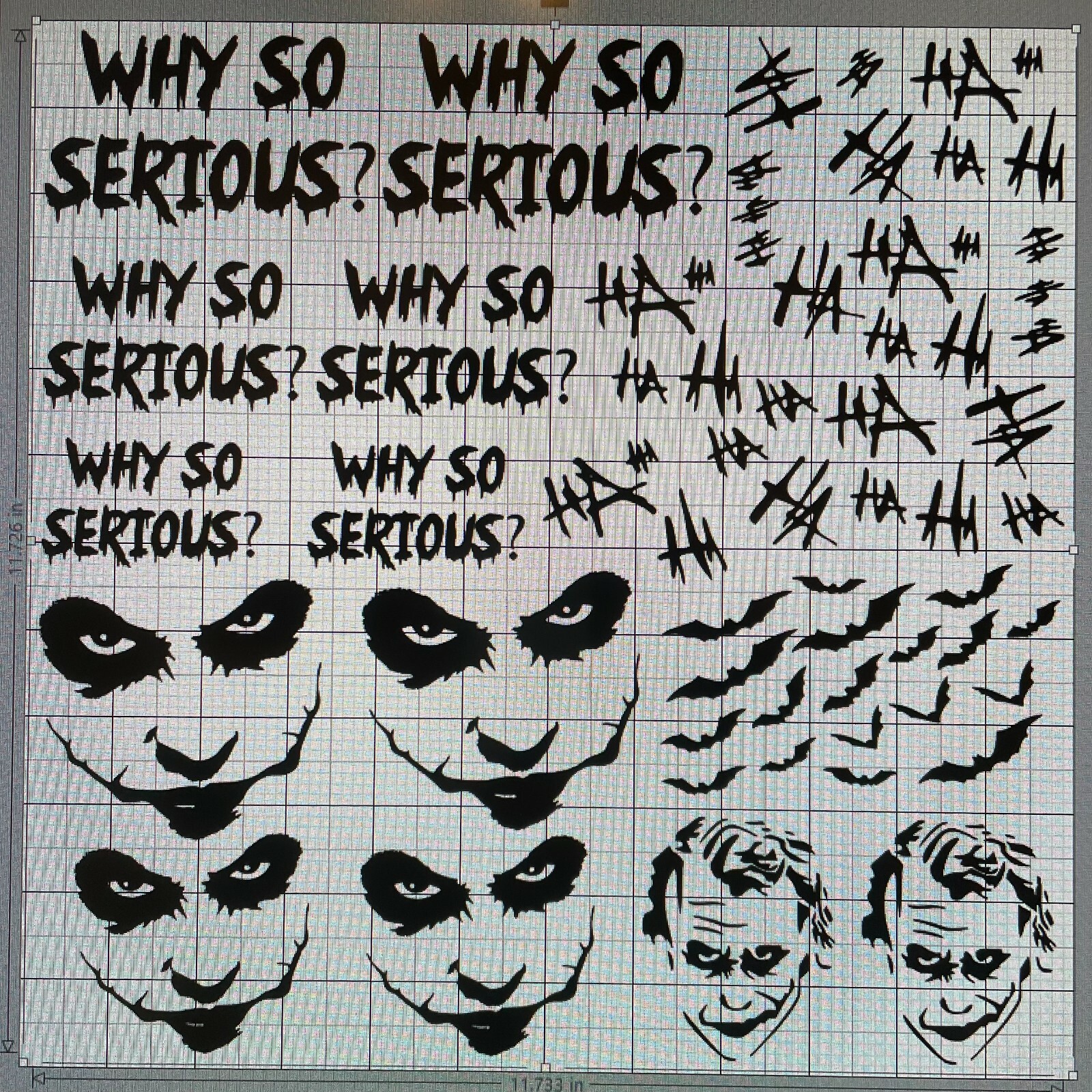 THE JOKER BATMAN VINYL STENCIL FOR CUSTOM SHOES SNEAKERS AND SMALL PROJECTS