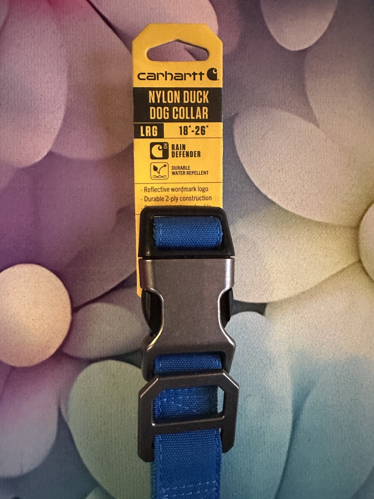 Carhartt Nylon Duck Dog Collar Size Large 18in X 26in Blue Free Shipping