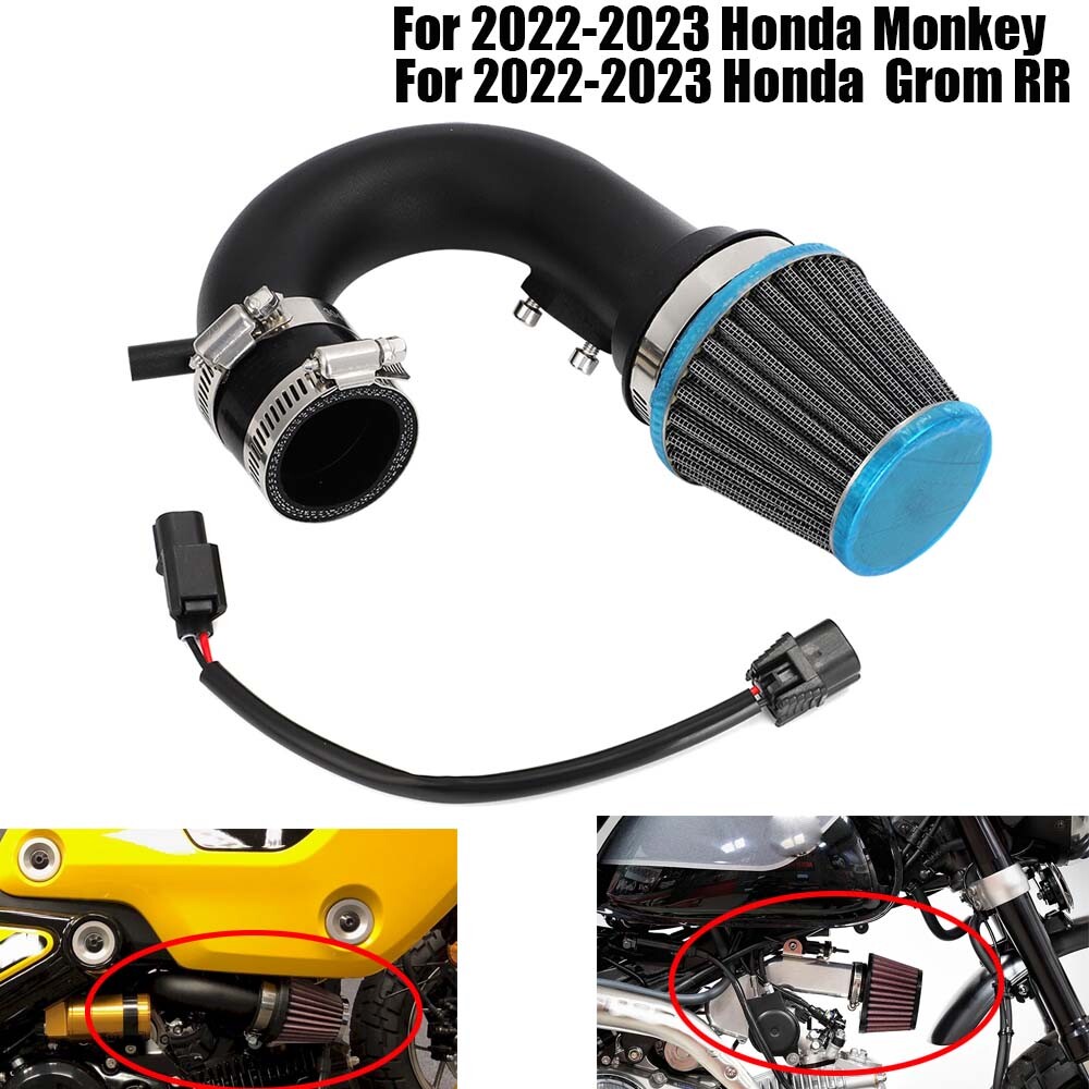 For 2022-2025 HONDA GROM RR BLACK Short Ram Air Intake 2022-25 HONDA MONKEY US