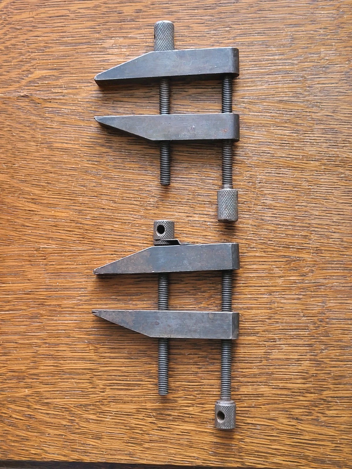 (2) Vintage L. S. Starrett No. 161-D Parallel Clamps 4" Machinist Tools USA