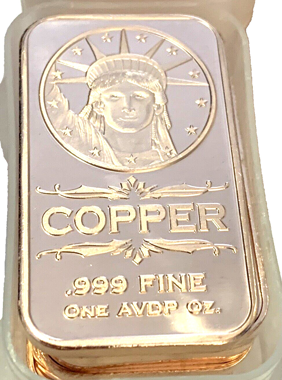 Statue of Liberty Bars, 20-PACK, 1 Ounce Copper Bars, 20 bars, by REEDERSONG