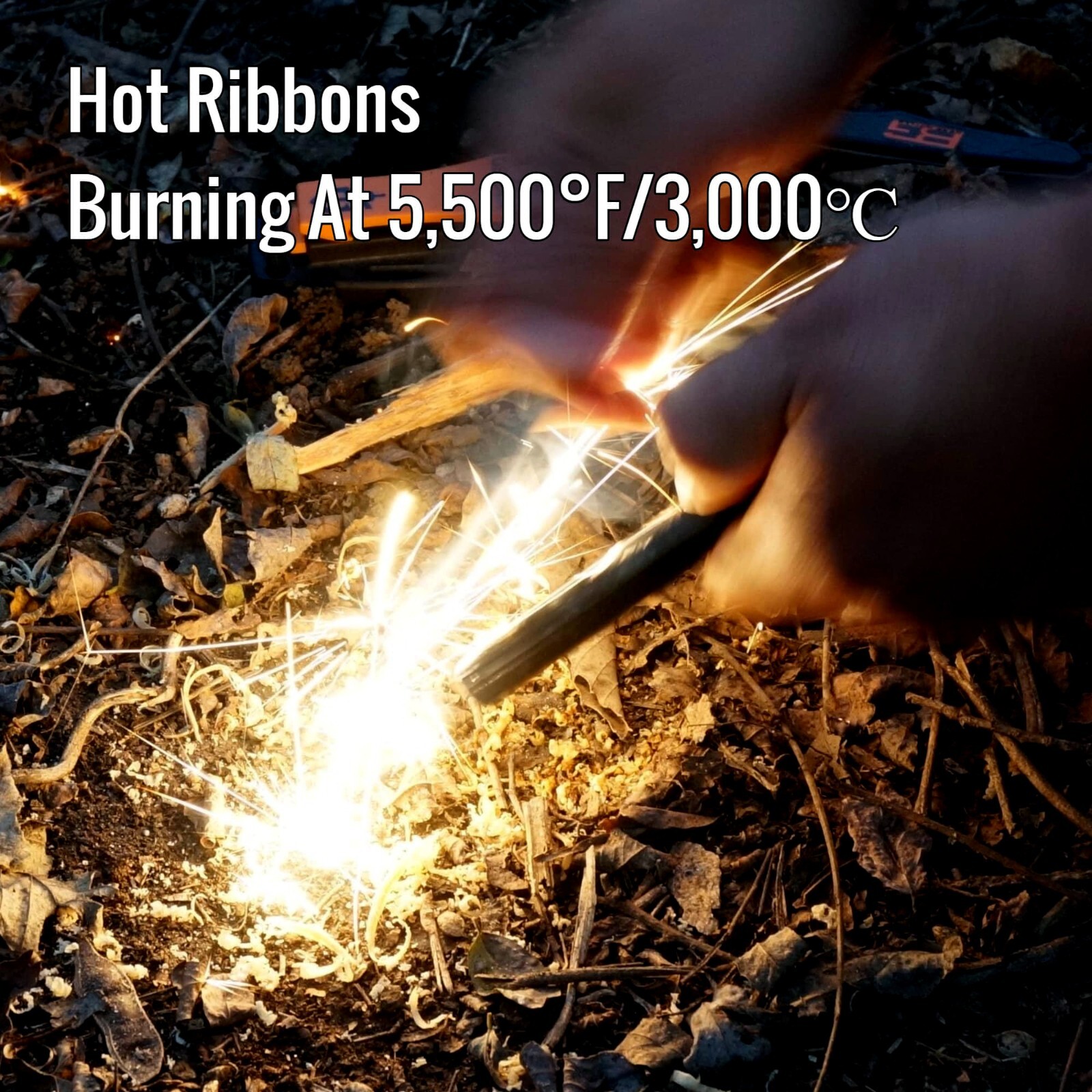 HUGE FERRO ROD Emergency FIRE STARTER Flint & Military Paracord Survival Camping