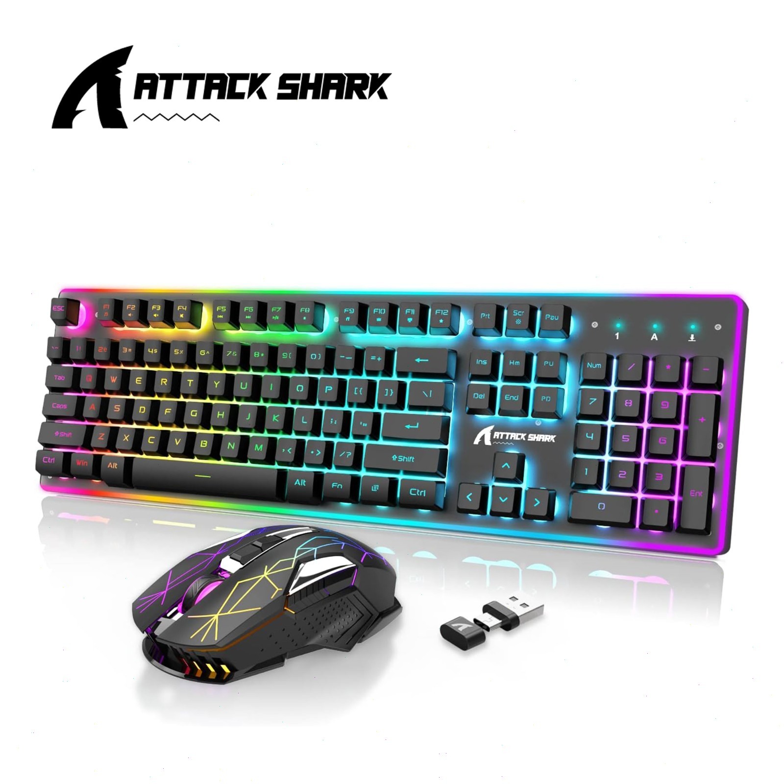 T3 Wireless Gaming Keyboard and Mouse Combo RGB Backlit Rechargeable for PC Mac