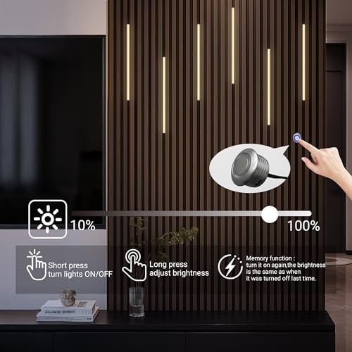 Black LED Recessed Lighting Kit - 6 PCS 16-16-Inch - Warm White 3000K - 6 Pack