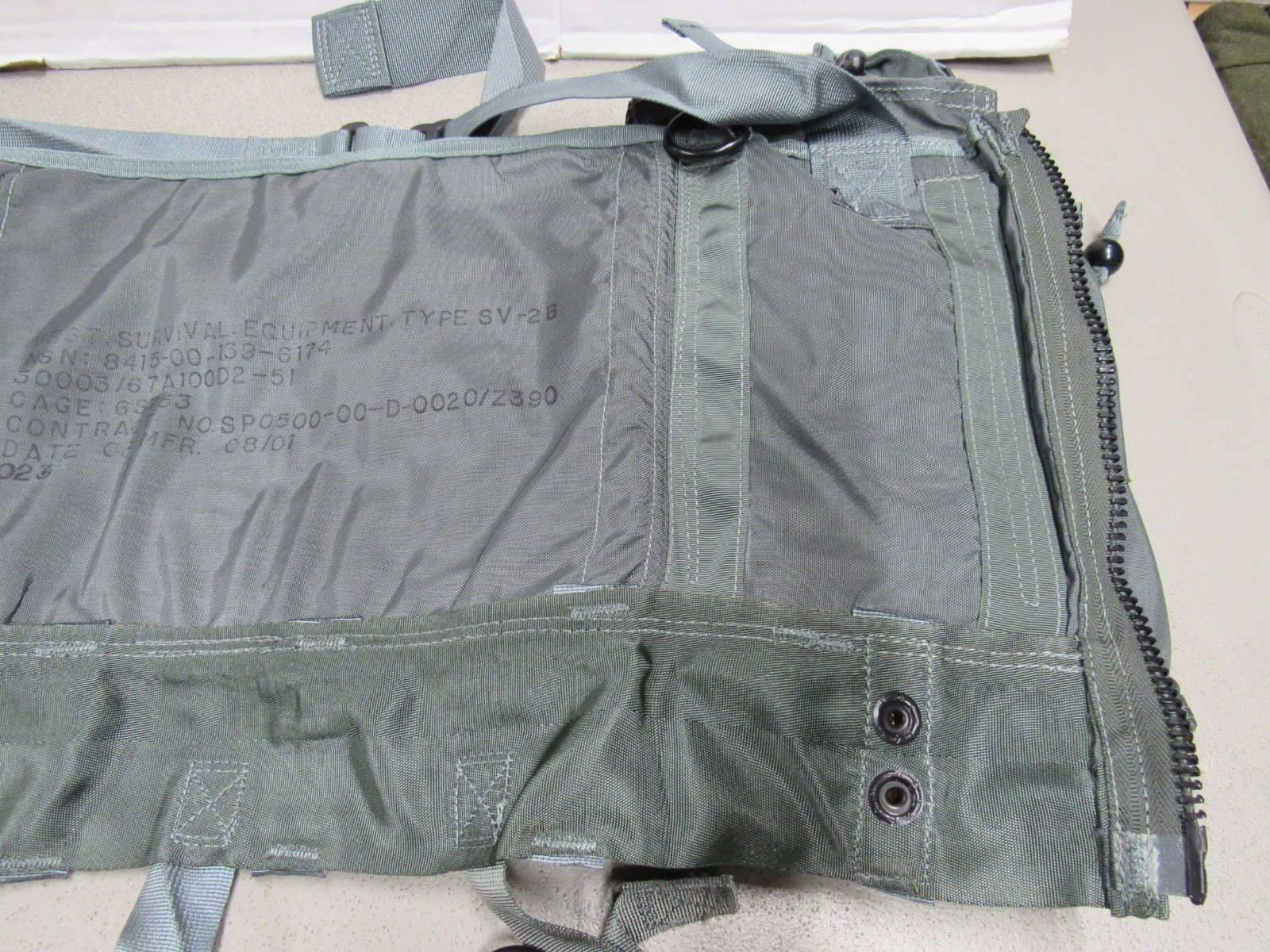 US Navy USMC Aircrew Pilot Survival Vest SV-2B w/ Holster & Knife Sheath NOS