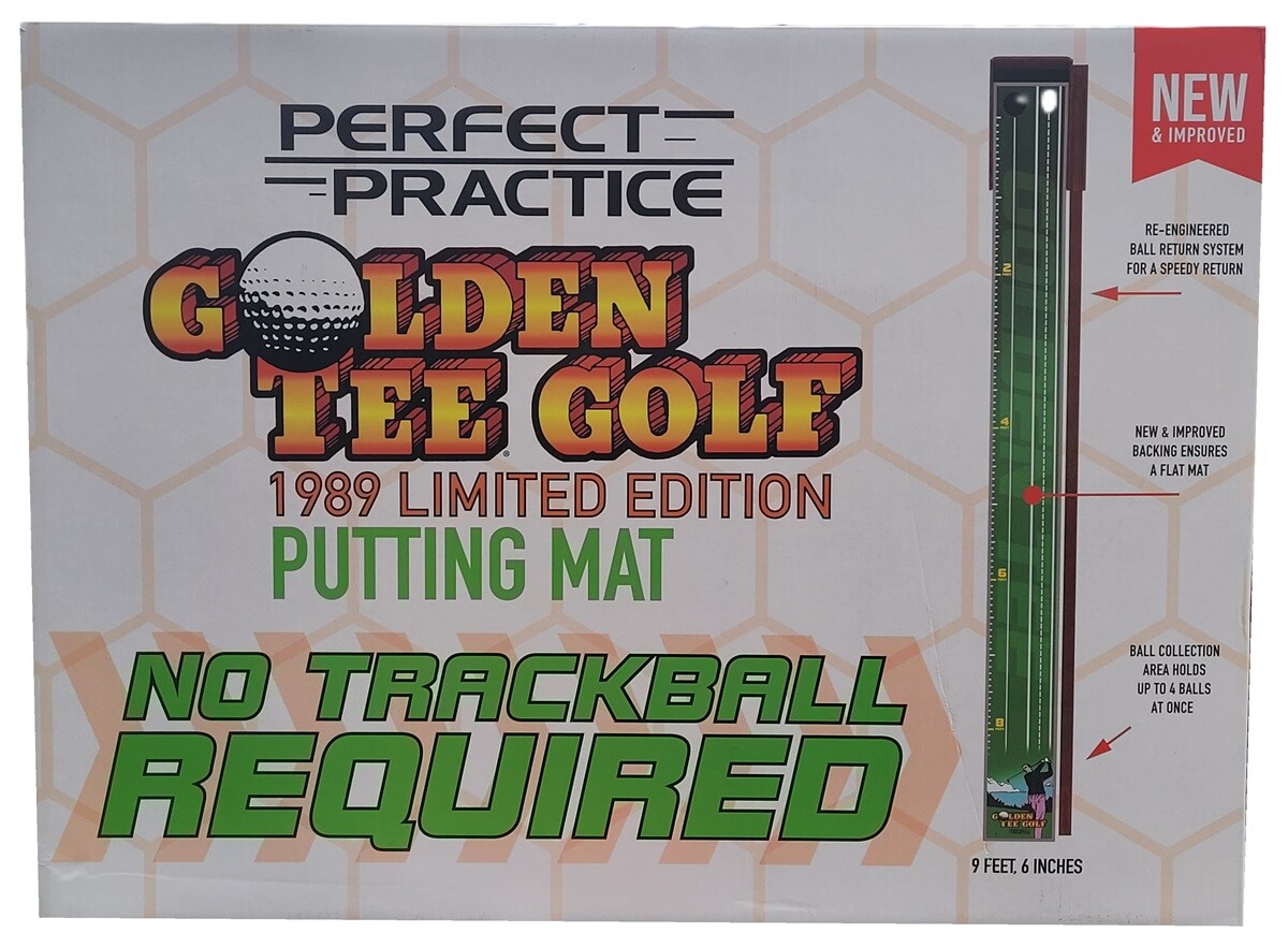 Perfect Practice Putting Mat Golden Tee Edition