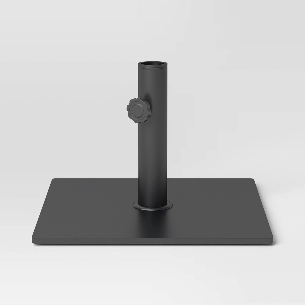 Room Essentials 25lb Black Steel Patio Umbrella Base Weather Resistant