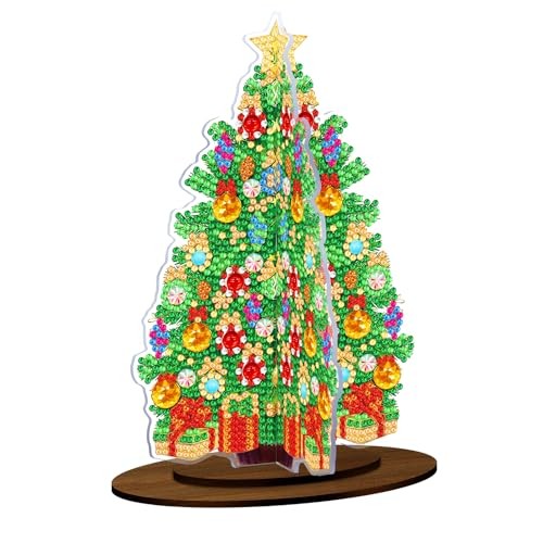 3D Christmas Tree Diamond Art Painting Desktop Ornament DIY 3D Christmas Tree 3