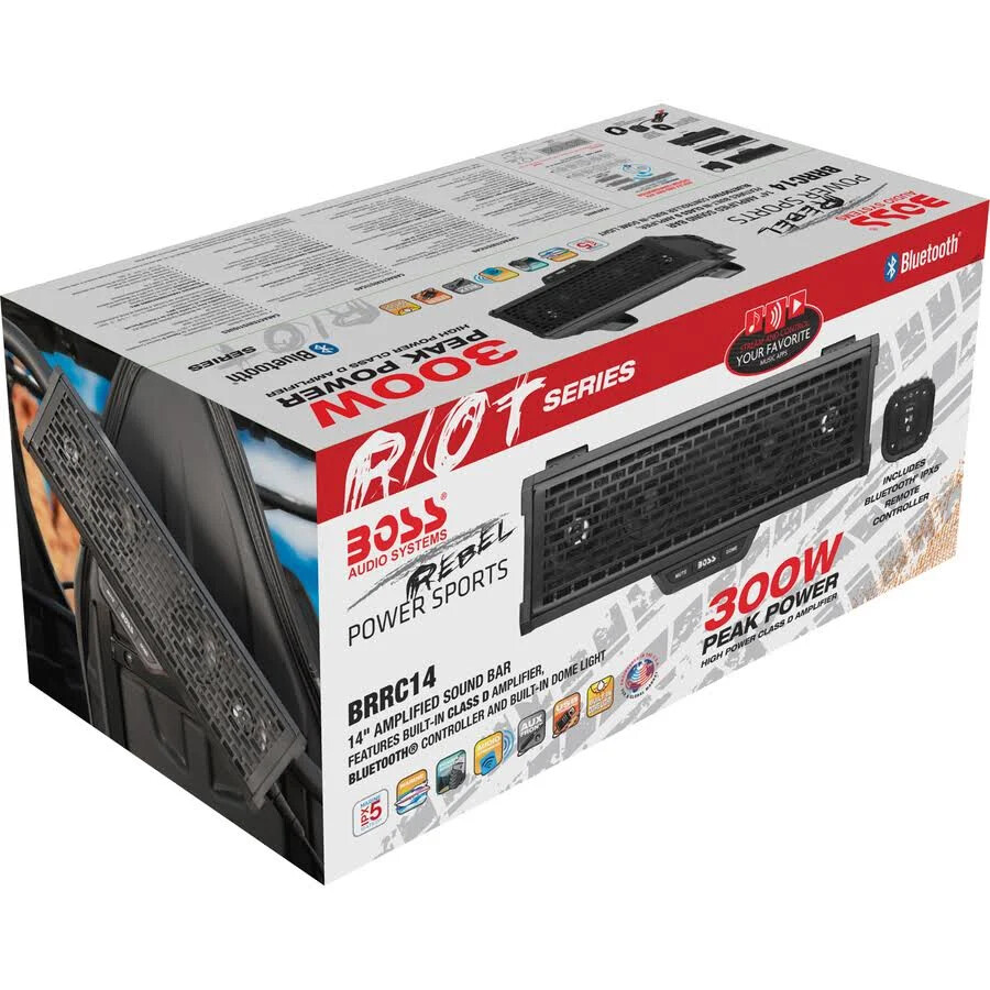 Brand New Boss Audio BRRC14 14 Inch ATV UTV Sound Bar Speaker Systems Recoil 14"