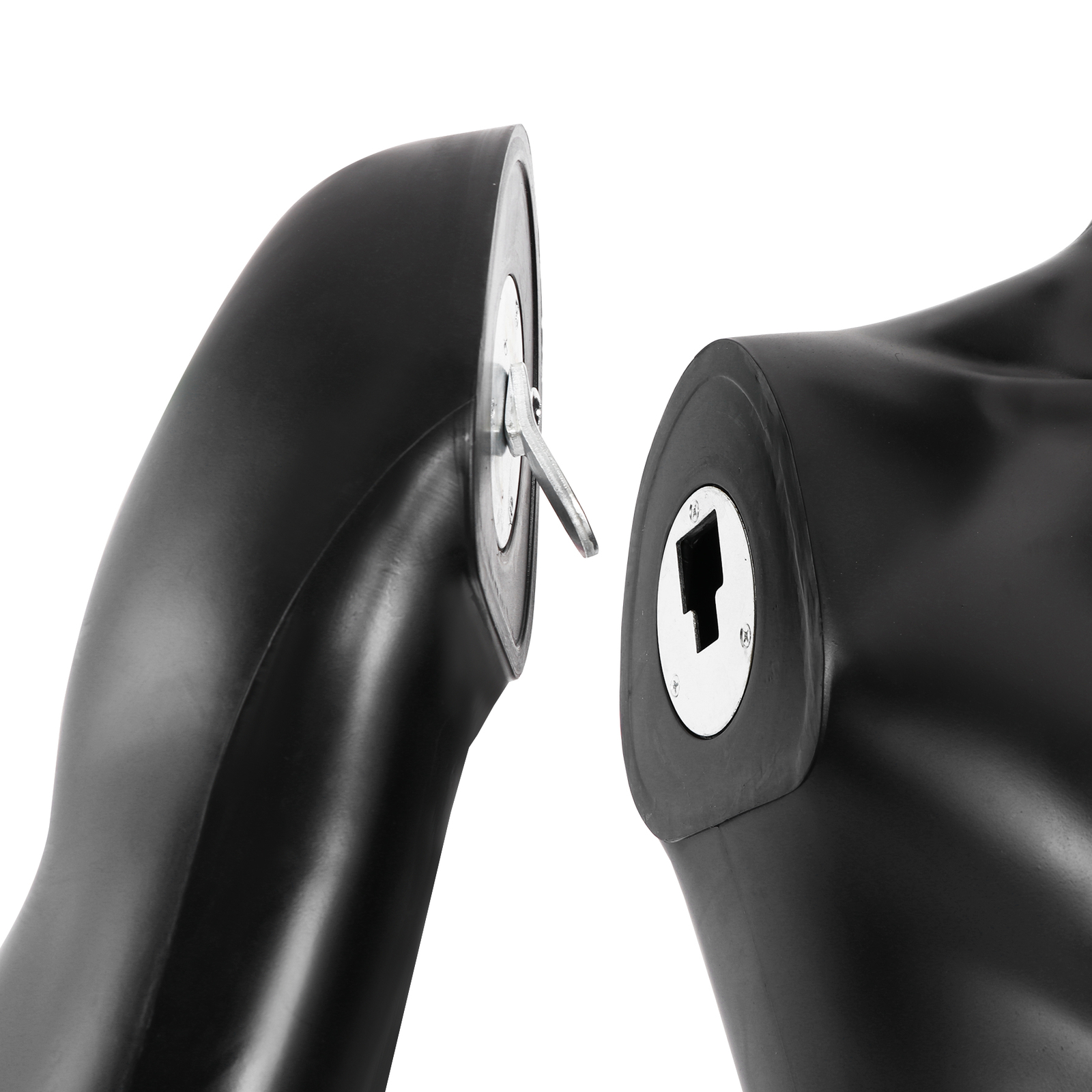 73"H Male Mannequin Full Body Realistic Display Head Turns Dress Form Base Black