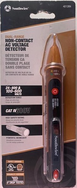 Southwire Southwire Dual Range Non-Contact AC Voltage Detector CAT IV 600 40126N