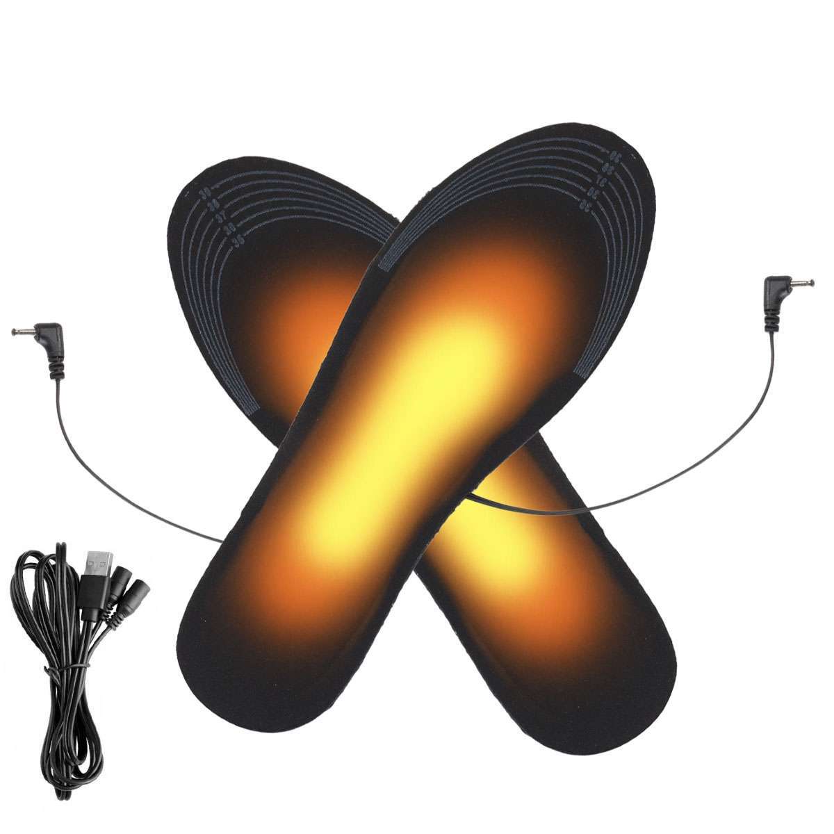 USB Electric Heated Shoe Insoles Warm Socks Feet Heater Foot Winter Warmer Pads