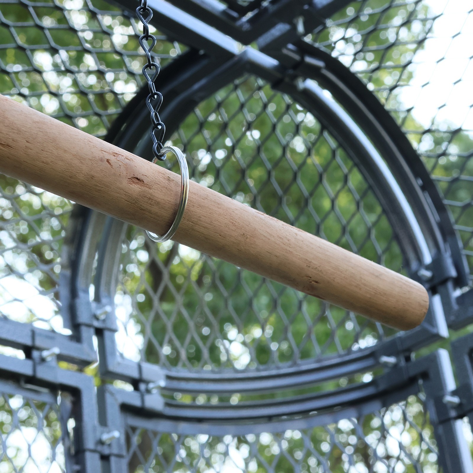 Large Walk-in Silver Flight Bird Cage Aviary Parrot Macaw Finch Metal Aviary