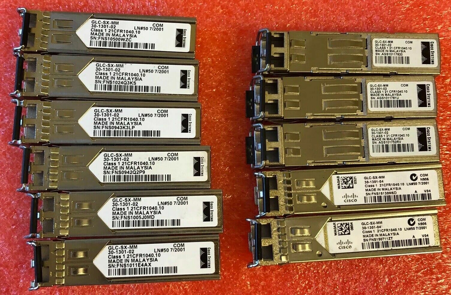 Cisco GLC-SX-MM 1.25Gb 500m 850nm 1000Base-SX SFP Transceiver