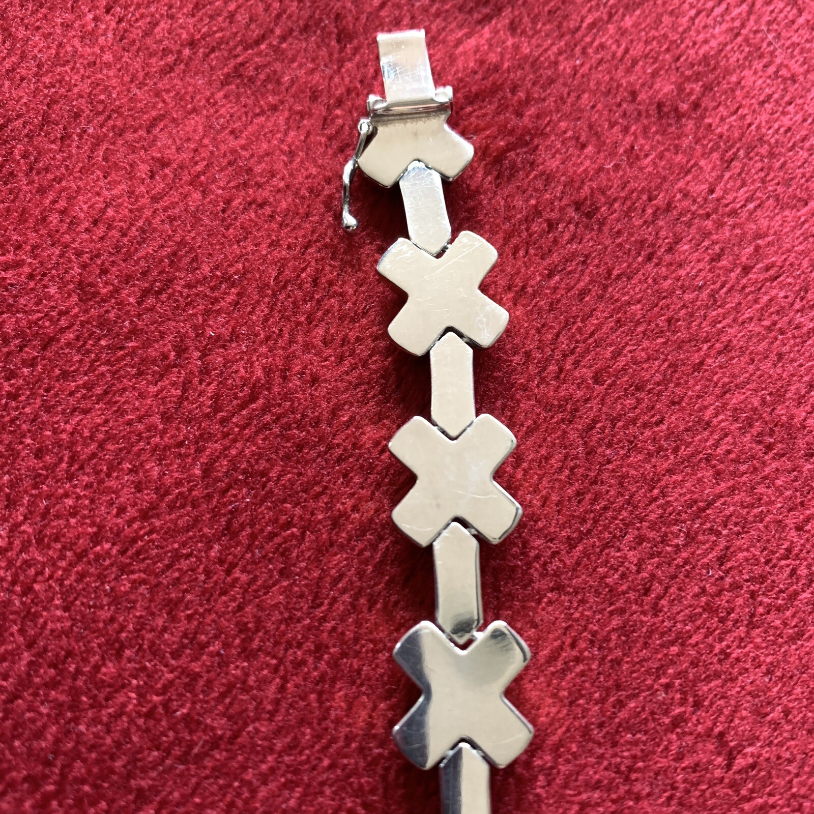 Bracelet Milor Sterling Silver Gold Wash X Made Italy love Hugs Kisses Vintage