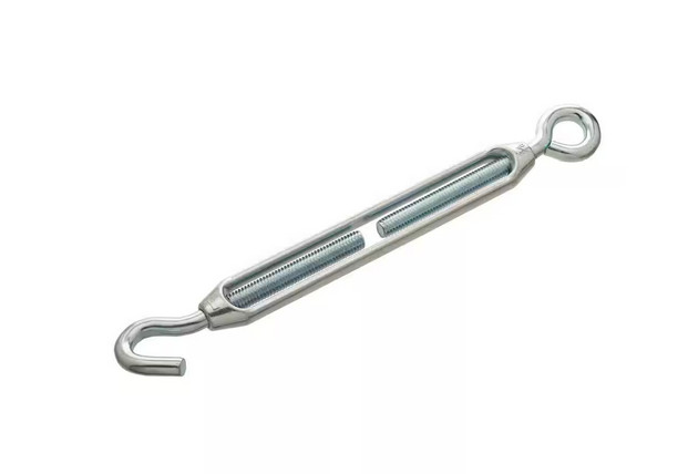 3/8 in. x 10-1/2 in. Zinc-Plated Turnbuckle Hook and Eye Steel
