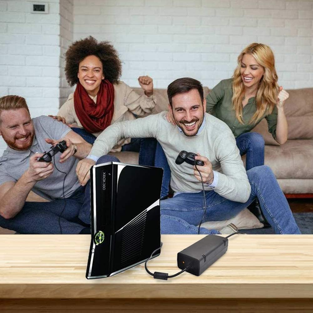 For Microsoft Xbox 360 Slim/S Power Supply Brick AC Adapter Charger w/Power Cord