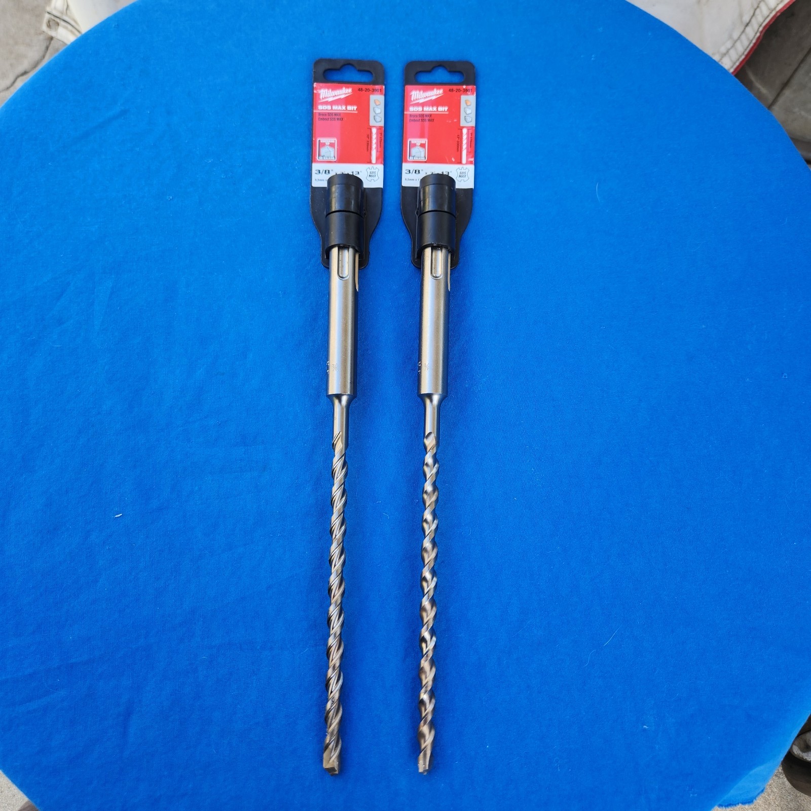 Lot of 2 Milwaukee 48-20-3901 SDS-Max 3/8in x 7in x 13in  2-Cutter Bit - new