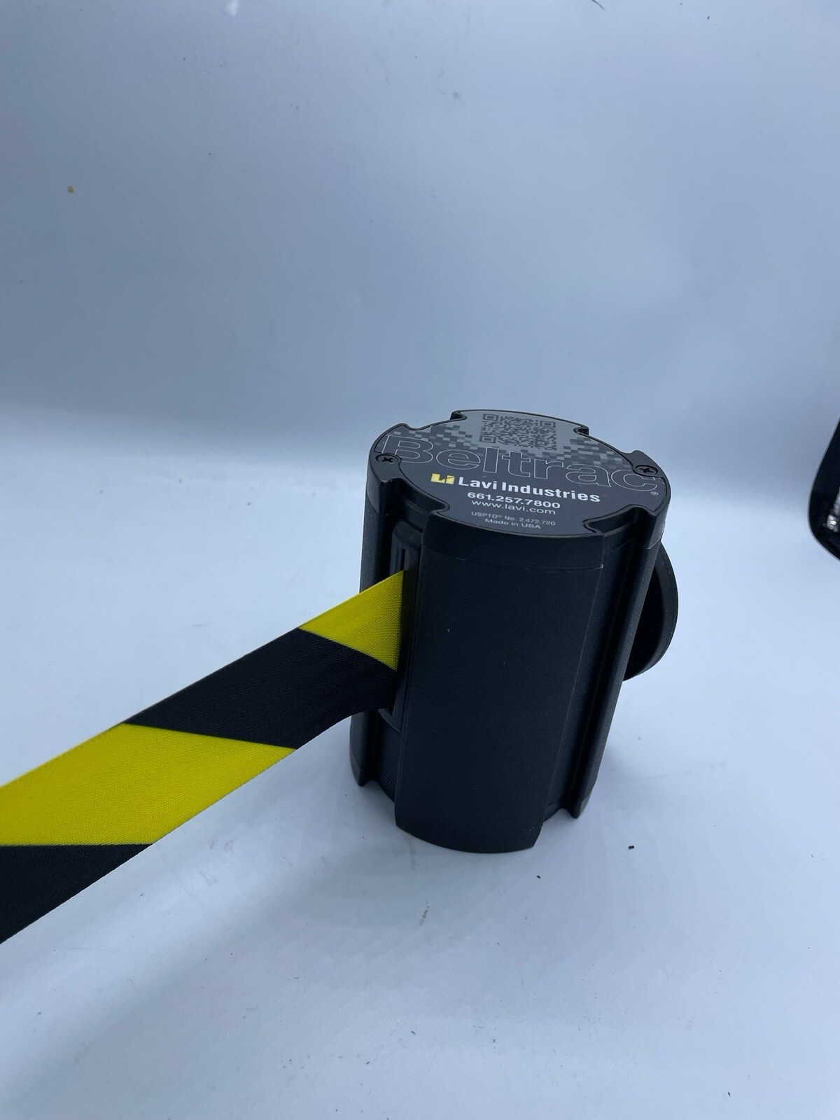 Beltrac Magnetic Retractable Belt, Black/Yellow Crowd Control Barrier 7 - 15 Ft