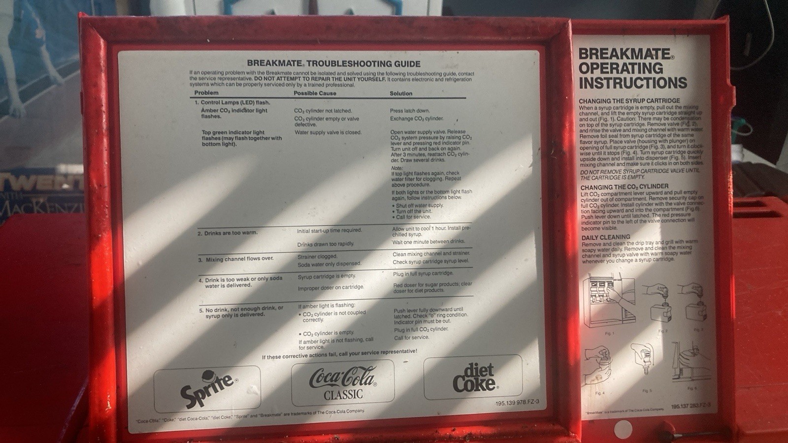 Coca-Cola Brakemate coin-op water storage unit, used, free shipping