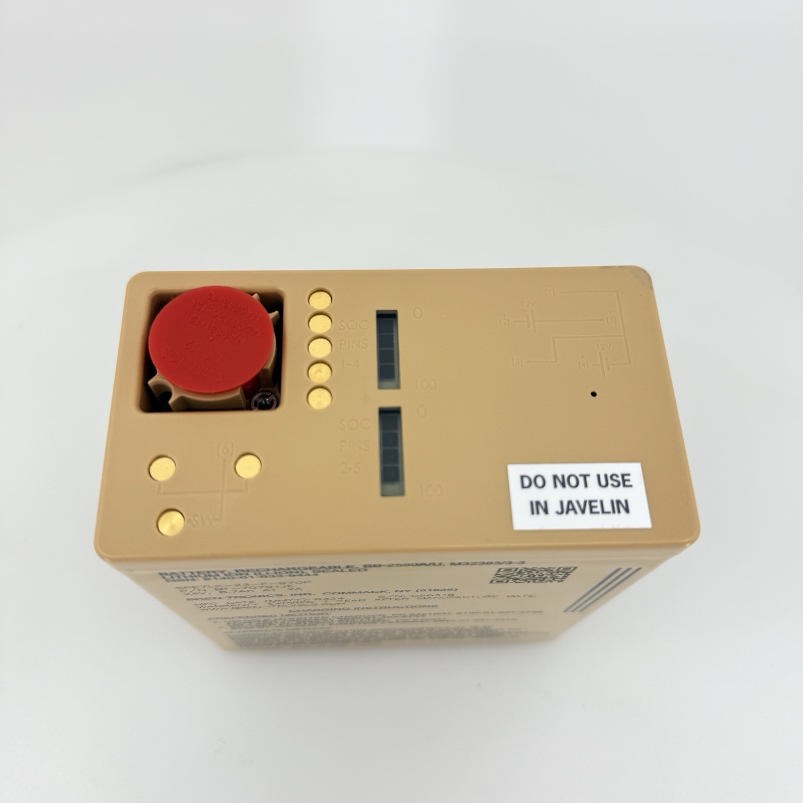 Bren-Tronics BB-2590A/U 7.5 Ah, Rechargeable Lithium-Ion Battery, 251 Wh