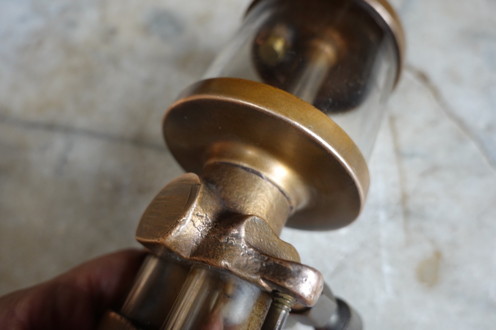 Antique RARE "NEWTONS MACHINE SHOP" 2 DRIP OILER CLEVELAND MARITIME MACHINIST