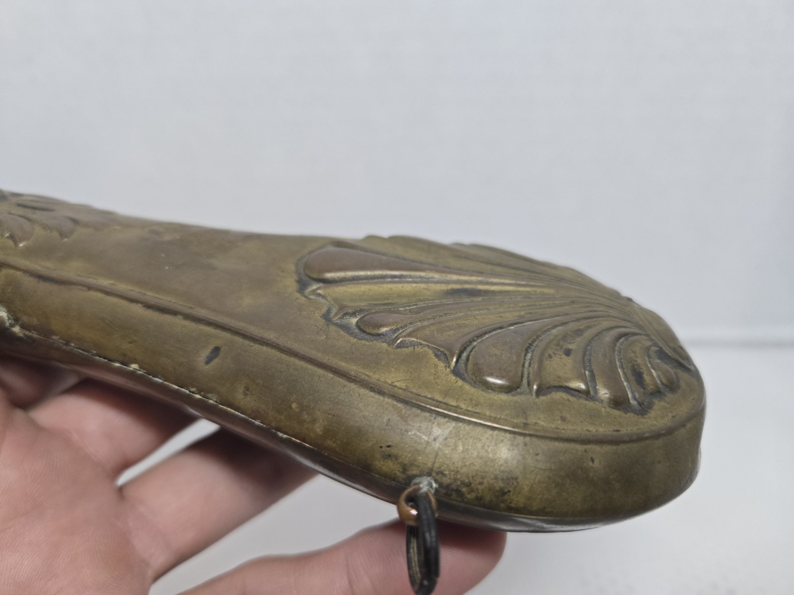 Embossed Scallop Shell Gunpowder Flask - Circa 1860s - US Civil War Era