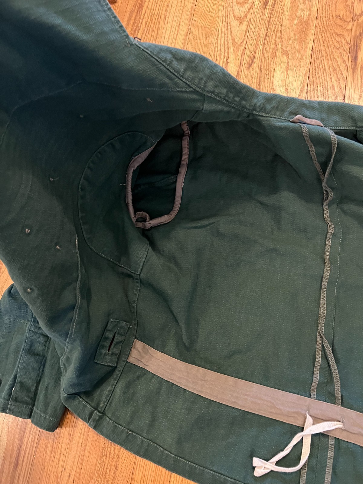 WWII German Heer Panzer Summer Wrap Large/XL Green Cotton Twill Reproduction?