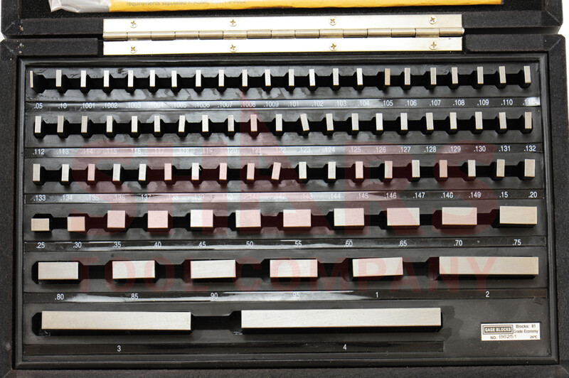 SHARS 81 PCS GRADE B GAGE GAUGE BLOCK SET NIST CERTIFICATE M}