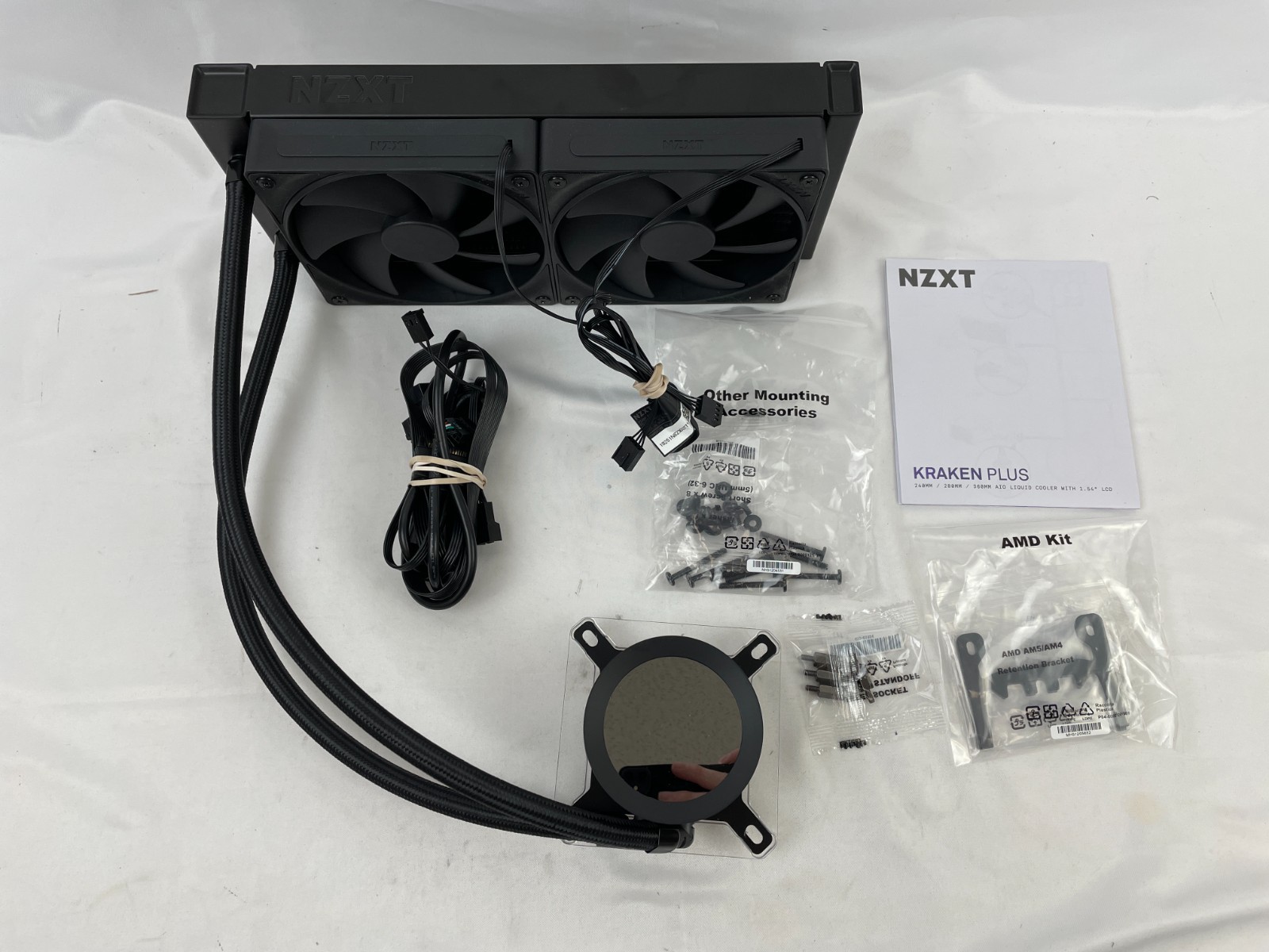 NZXT Kraken Plus 240 2x120mm AiO Liquid CPU Cooler - Matte Black (Read)
