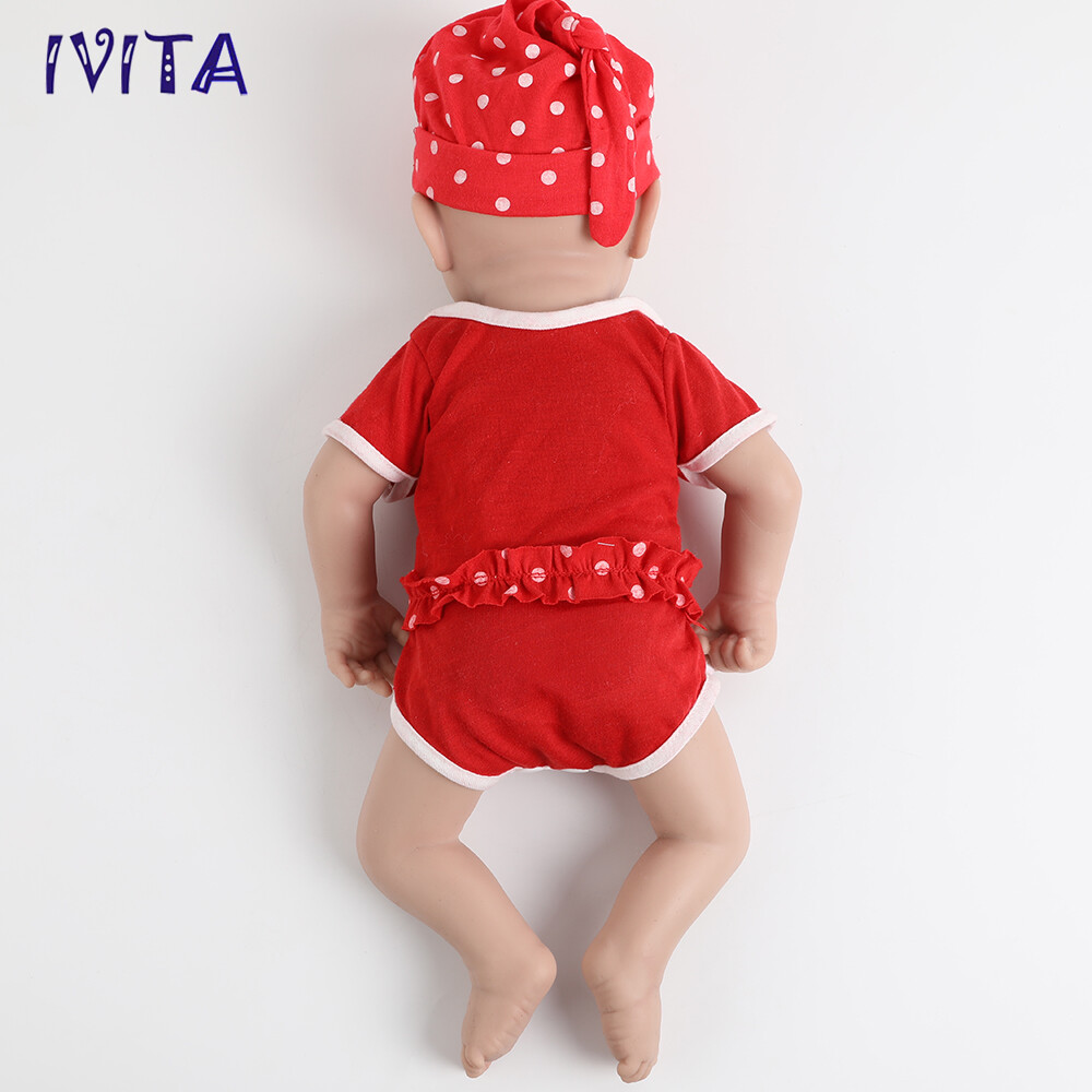 18" 3200g Handmade Sleeping Baby Newborn Girl Lifelike Silicone Reborn Doll Toys