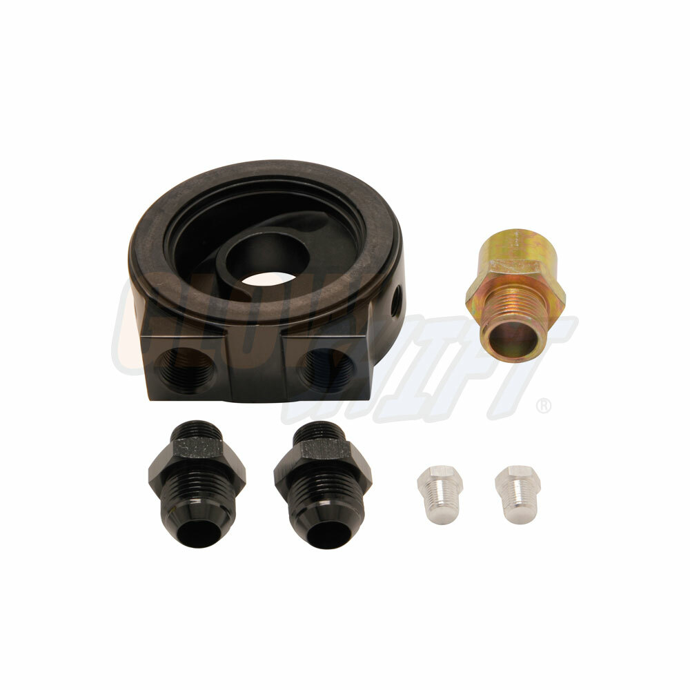 GlowShift Oil Cooler Feed Sandwich Adapter Plate - 3/4 UNF-16 Thread