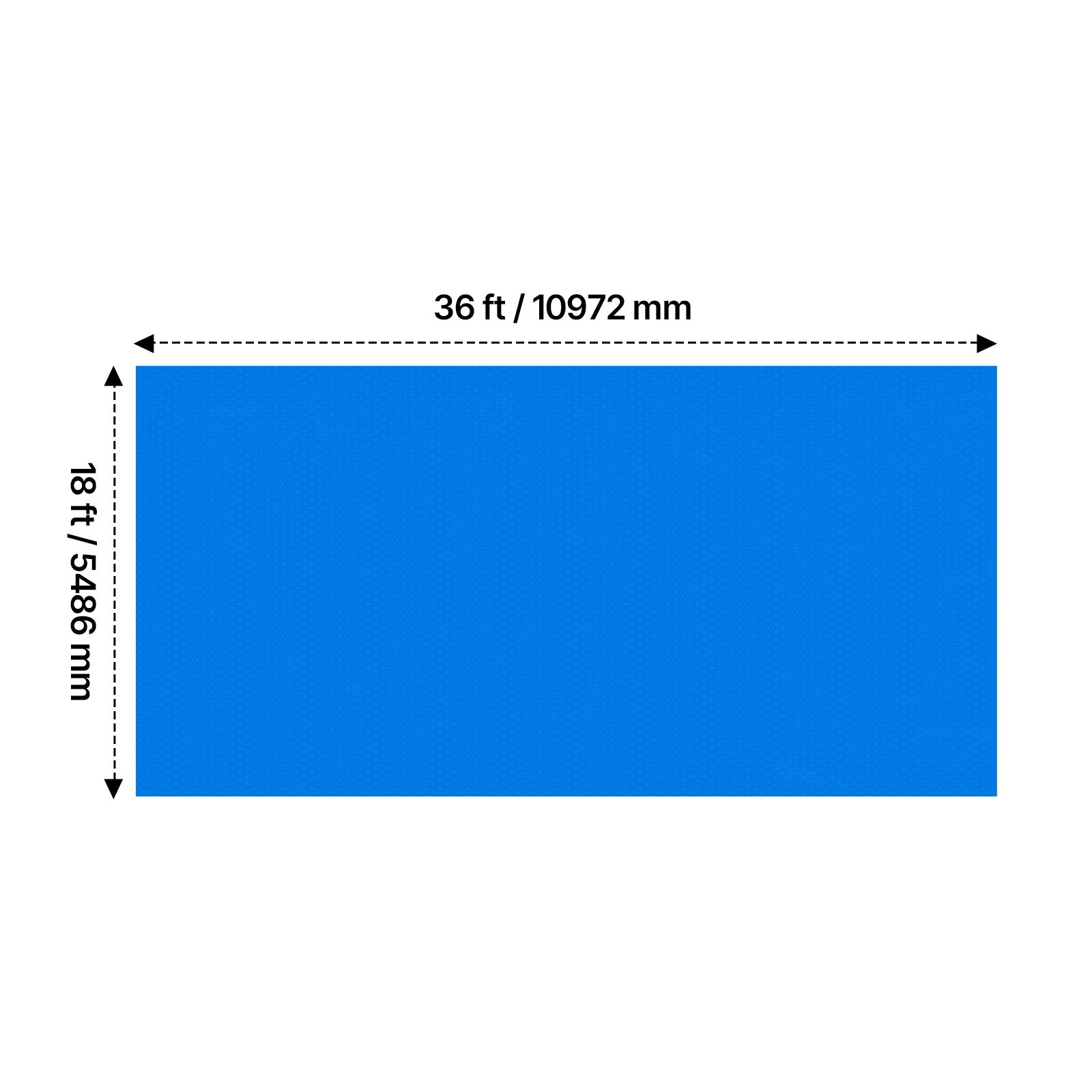 Uimoso Solar Pool Cover 36 x 18 ft Pool Heating Cover 8 Mil Pool Heater Cover