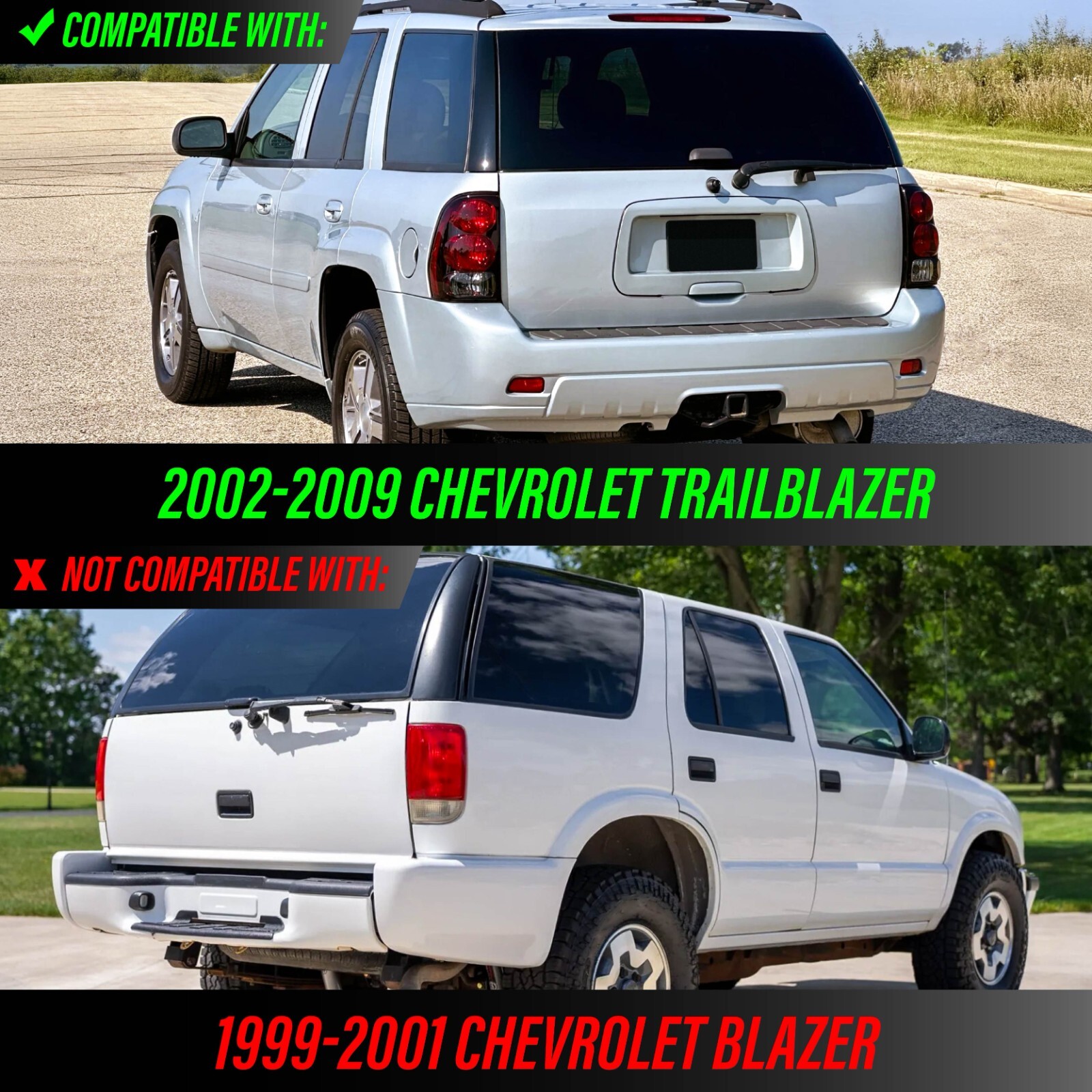 License Plate Light LED WHITE 2pc For 02-09 Chevrolet Trailblazer / GMC Envoy