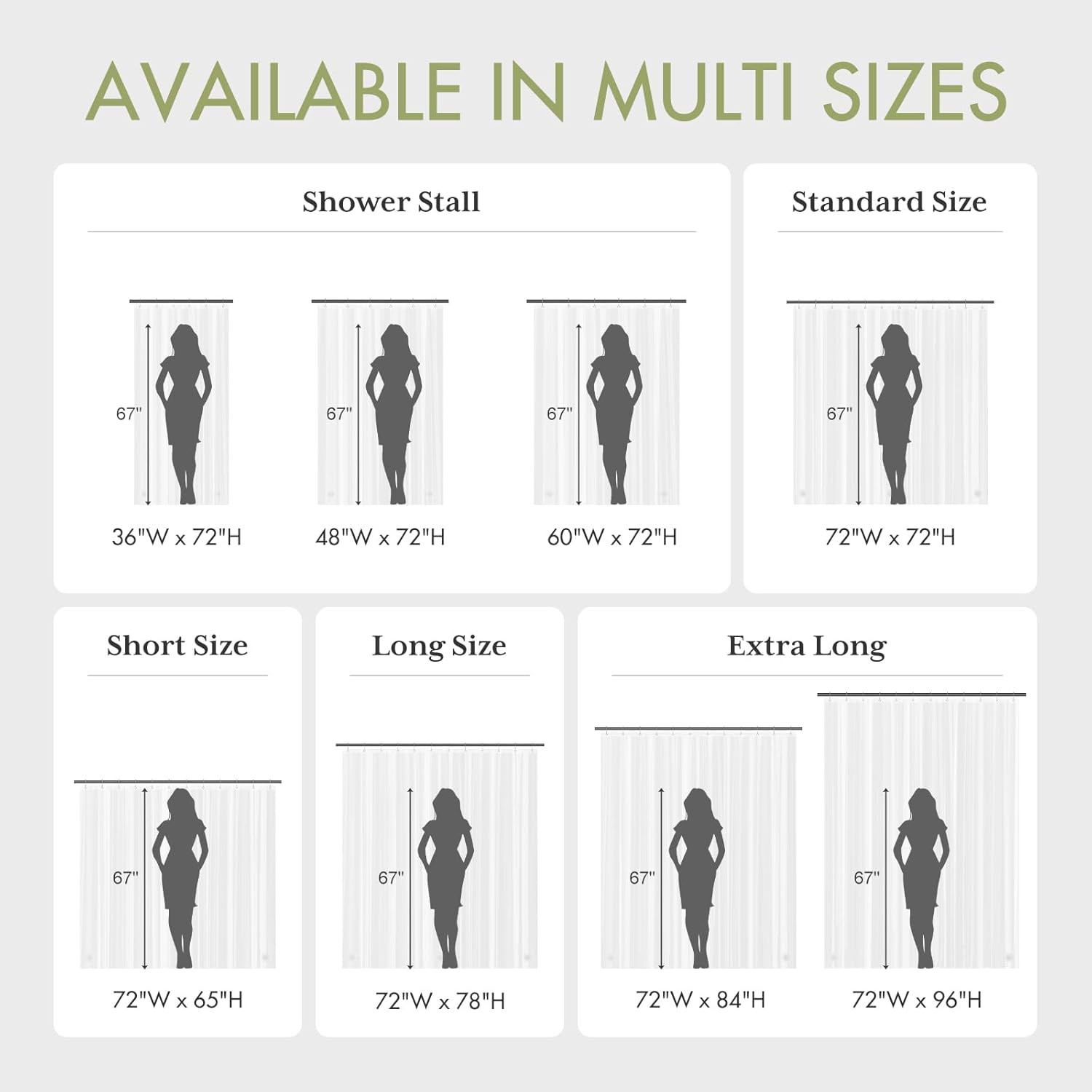 Extra Long Shower Curtain Liner, White Shower Curtain Liner 84 Inches Long, 72X8