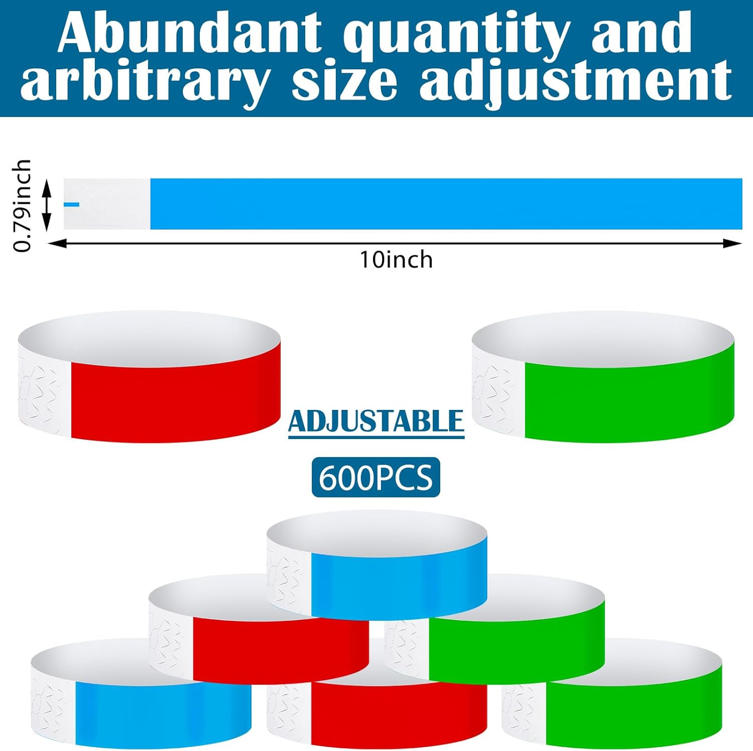 Paper Wristbands Neon Wrist Bands Waterproof Handbands for Events Lightweight Co