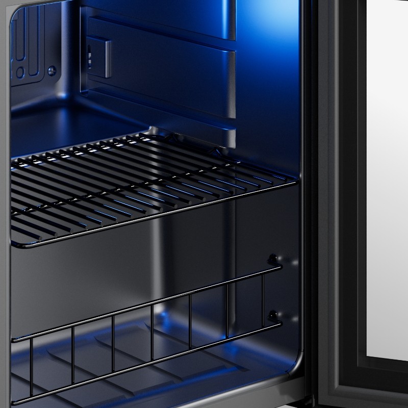 Yeego Beverage Cooler Refrigerator Mini Fridge 65 Cans 34°F-54°F W/Glass Door