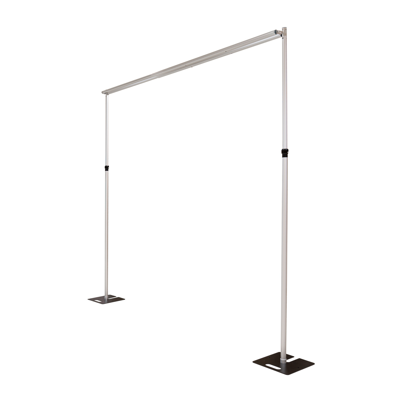 DOUBLE CROSS BAR ADJUSTABLE QUICK BACKDROP KIT 10 FT x 10 FT PIPE WITHOUT DRAPE