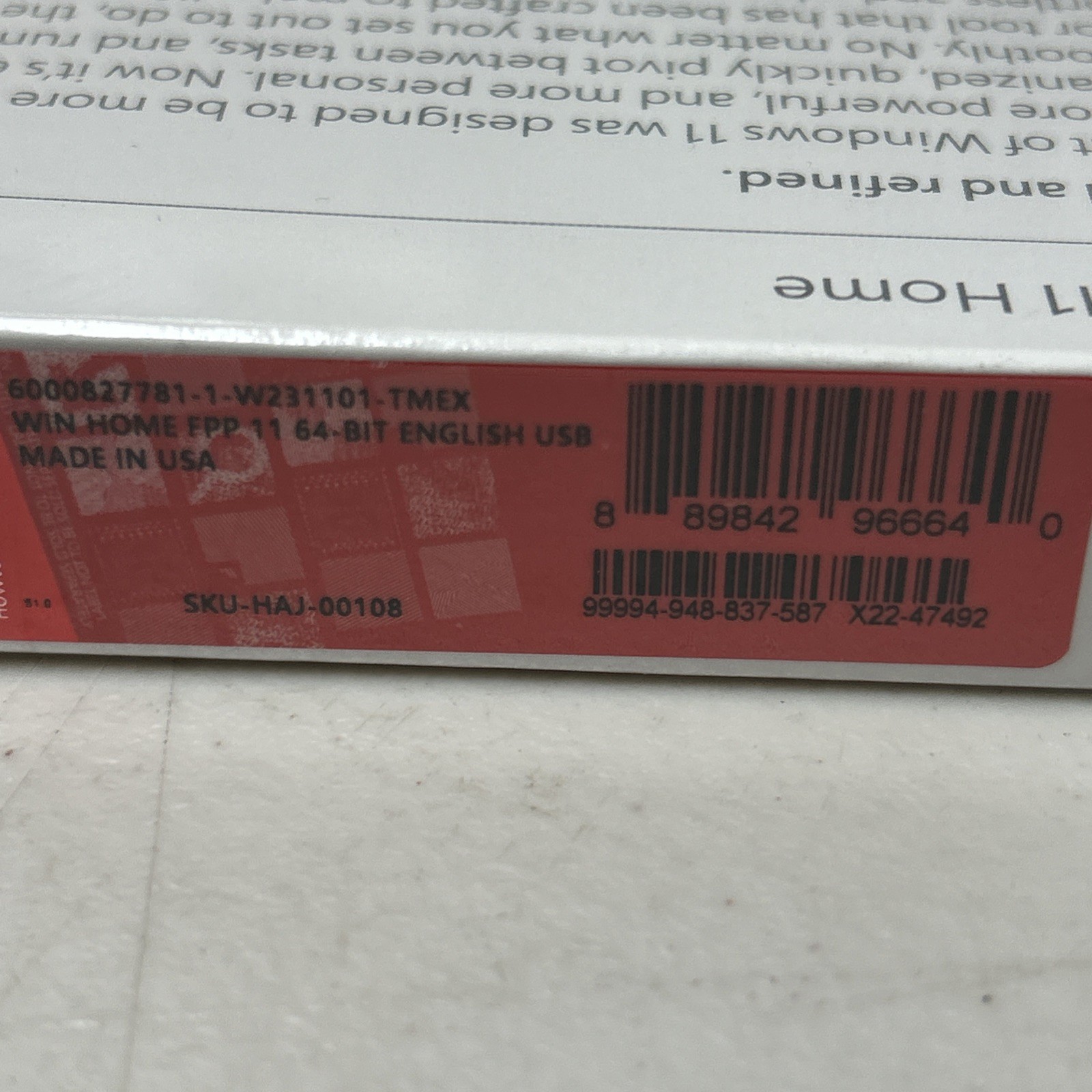 Microsoft HAJ-00108 Windows 11 64-bit Operating System New