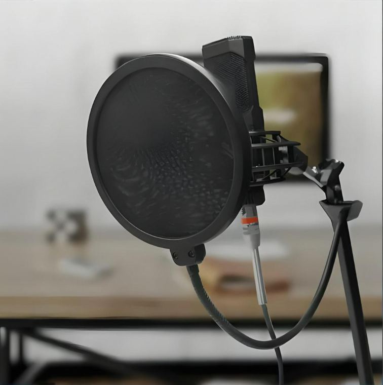 Double Layer φ5" Microphone Wind Screen Mask Pop Filter for Recording Studio