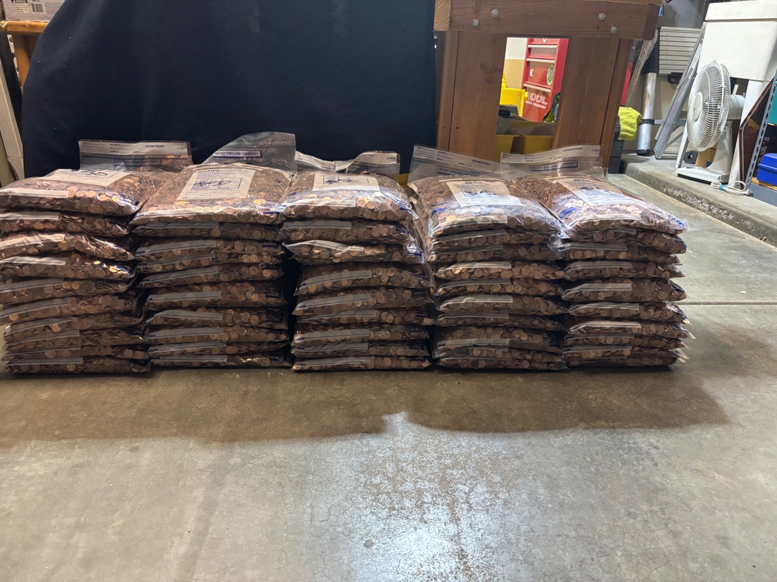 $50.00 face value bag of US Pennies-UNSORTED. (5000+ pennies) 🏆 FREE SHIPPING