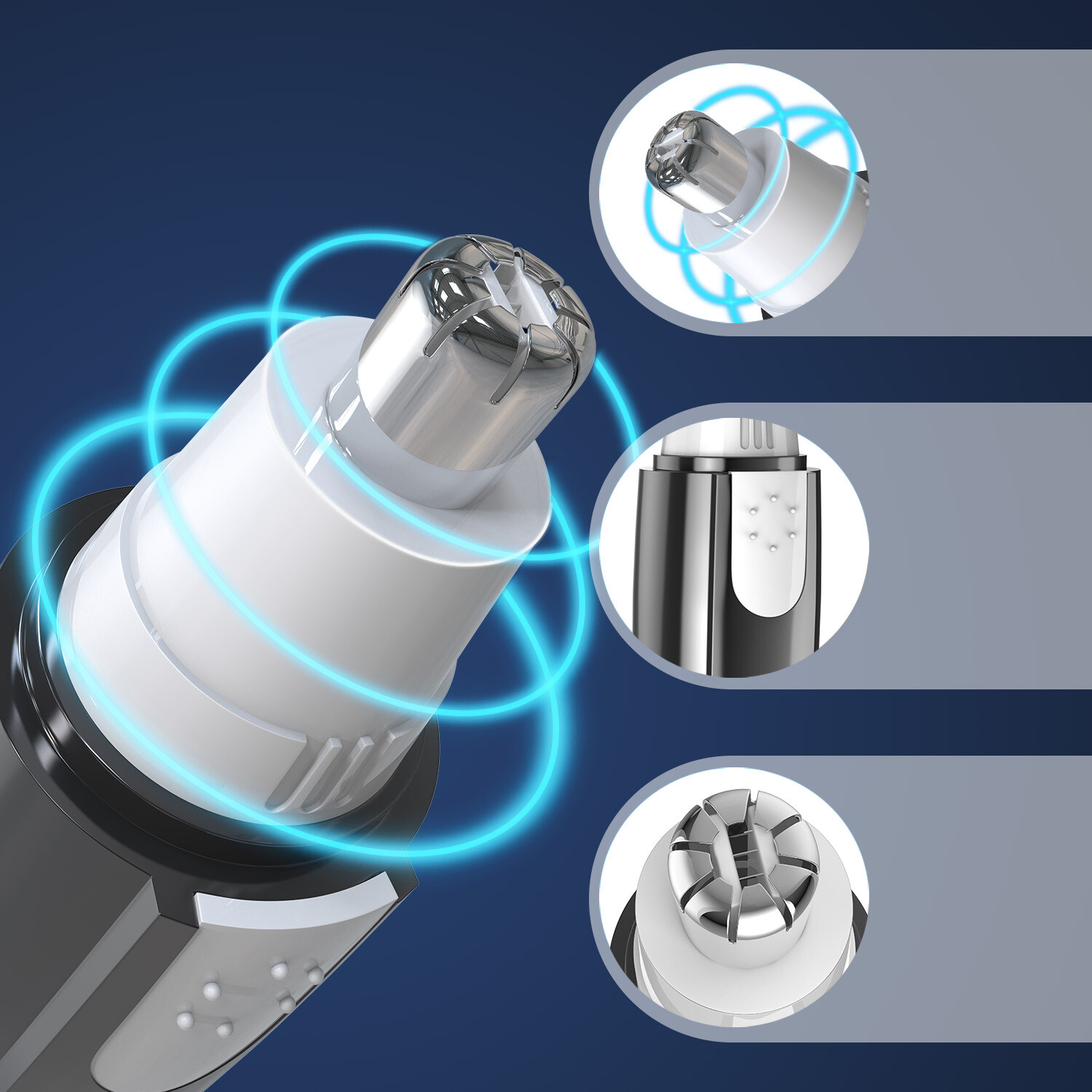 Electric Nose Hair Trimmer Shaver Ear Face Eyebrow Mustache Beard Shaver Clipper